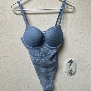 Baby blue lace bodysuit